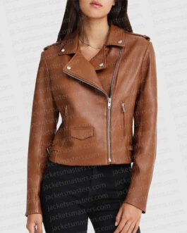 Lucy Lawless My Life is Murder Leather Jacket
