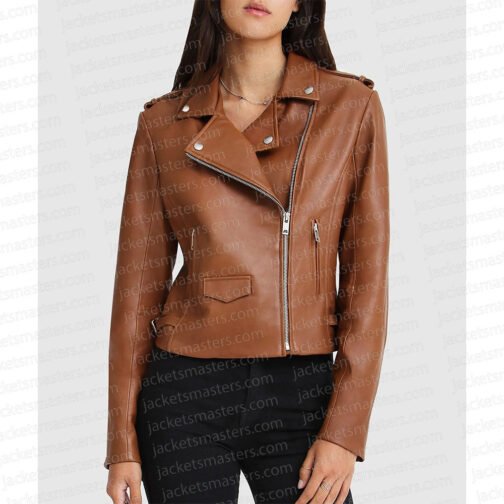 Lucy Lawless My Life is Murder Leather Jacket