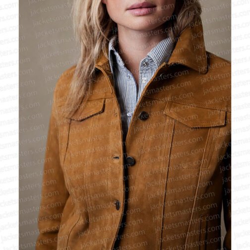 FBI Most Wanted S03 Alexa Davalos Suede Jacket - Image 5
