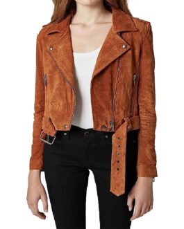 Head of the Class Isabella Gomez Brown Suede Jacket