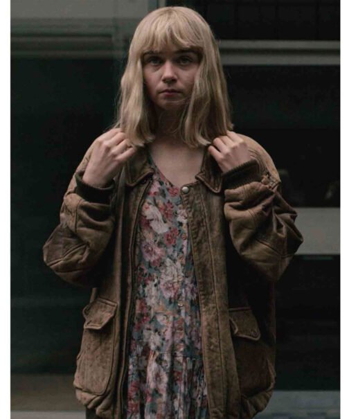 Alyssa The End of the F***ing World Bomber Leather Jacket - Image 11