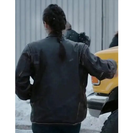 The Ice Road Amber Midthunder Leather Jacket - Image 9