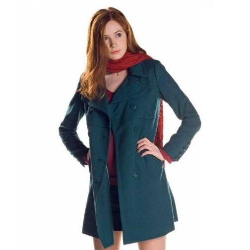Doctor Who Season 5 Karen Gillan Aqua Coat - Image 2