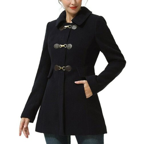 Women’s Amy Toggle Navy Coat - Image 6
