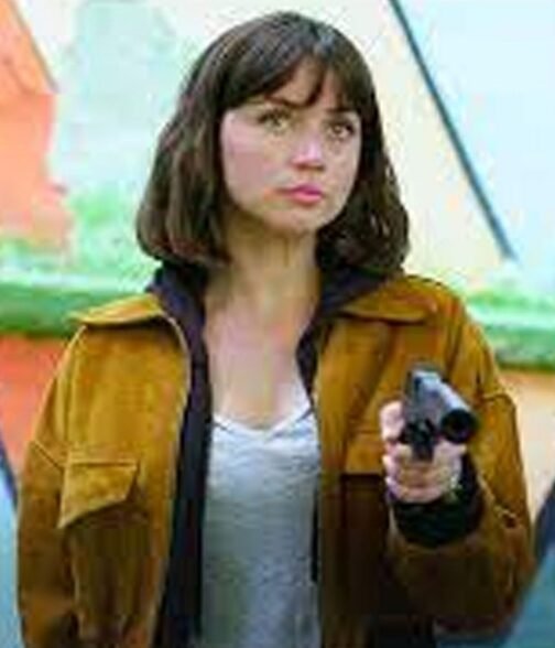 The Gray Man Ana De Armas Brown Cropped Jacket - Image 9