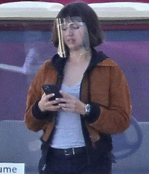 The Gray Man Ana De Armas Brown Cropped Jacket - Image 7