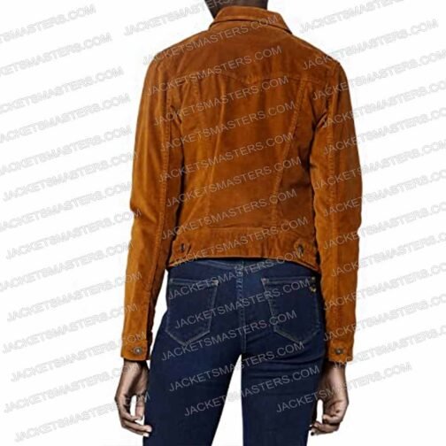 The Midnight Club Annarah Cymone Brown Cotton Jacket - Image 3