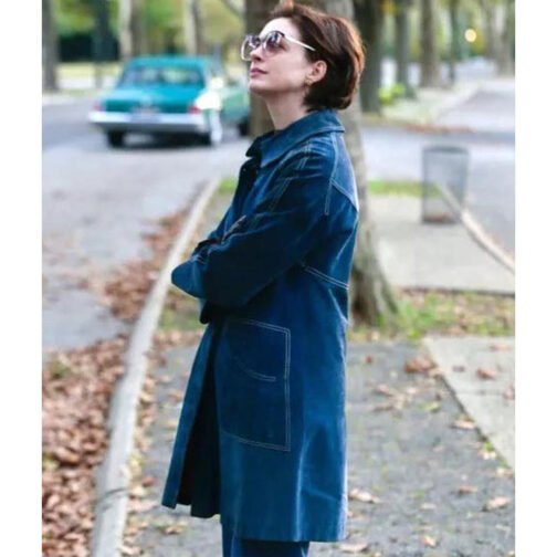 Armageddon Time Anne Hathaway Denim Blue Coat - Image 10