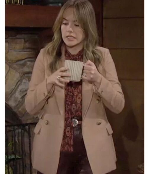 The Bold and The Beautiful Annika Noelle Camel Brown Blazer - Image 2