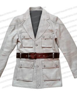 Anton Castillo Far Cry 6 White Leather Coat