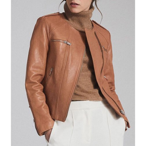 Arianne Zucker Days of Our Lives Brown Leather Jacket