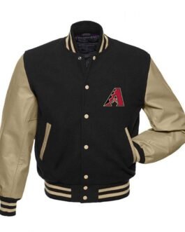 Arizona Diamondbacks MLB Black Letterman Jacket
