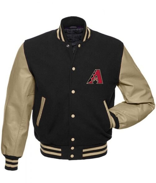 Arizona Diamondbacks MLB Black Letterman Jacket