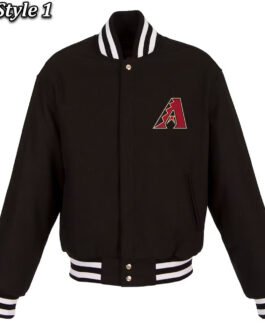 Varsity Arizona Diamondbacks Black Wool Jacket
