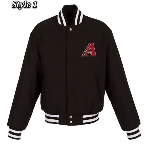 Varsity Arizona Diamondbacks Black Wool Jacket