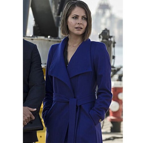 Arrow Season 4 Willa Holland Blue Coat - Image 2