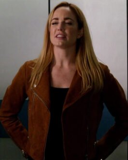 Arrow S06 Caity Lotz Suede Brown Jacket