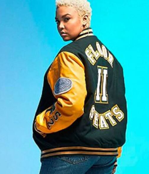 ASAP Ferg Floor II Seats Green and Yellow Letterman Jacket - Image 4