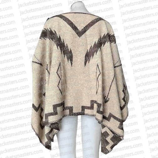 A Rainy Day in New York Elle Fanning Brown Poncho - Image 3