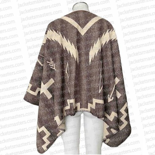 A Rainy Day in New York Elle Fanning Brown Poncho - Image 4