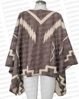 A Rainy Day in New York Elle Fanning Brown Poncho