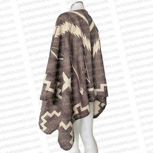 A Rainy Day in New York Elle Fanning Brown Poncho - Image 5