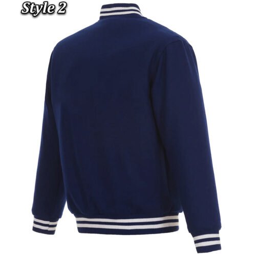 Varsity Atlanta Braves Navy Blue Wool Jacket - Image 3
