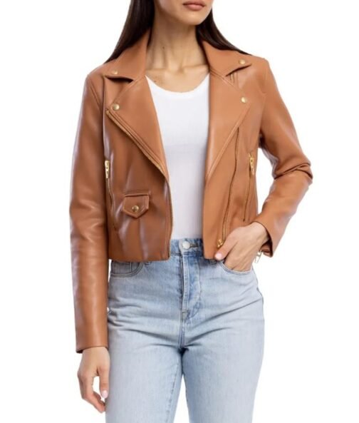 Average Joe Ashley Olivia Fisher Leather Jacket - Image 5