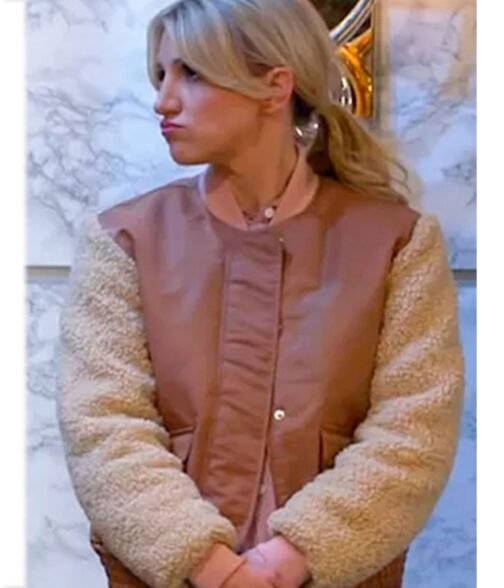 Annaleigh Ashford B Positive Season 02 Bomber Brown Jacket - Image 2