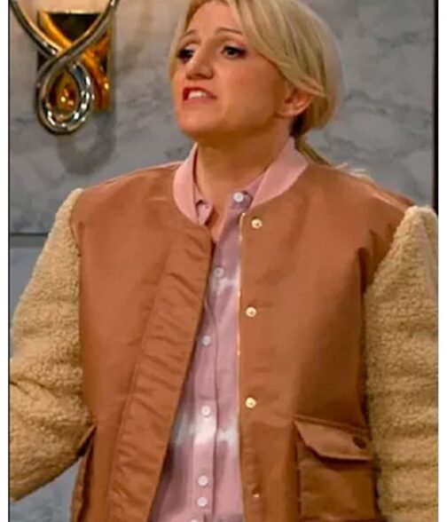 Annaleigh Ashford B Positive Season 02 Bomber Brown Jacket - Image 4