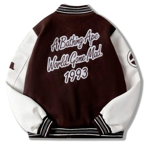 Bape A Bathing Ape Brown Varsity Jacket - Image 2