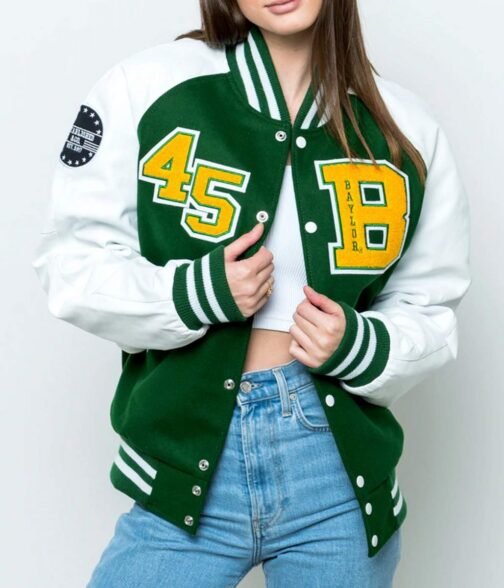 Baylor Collegiate University Green and White Jacket - Image 3