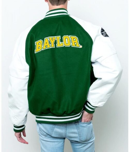Baylor Collegiate University Green and White Jacket - Image 2