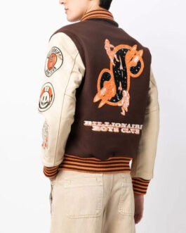 BBC Logo-Embroidery Varsity Bomber Jacket