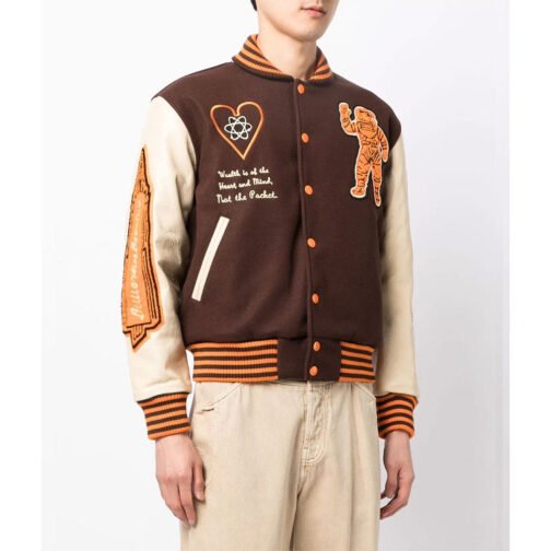 BBC Logo-Embroidery Varsity Bomber Jacket - Image 3