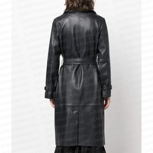 A Paris Proposal Bethany Brown Leather Coat - Image 3