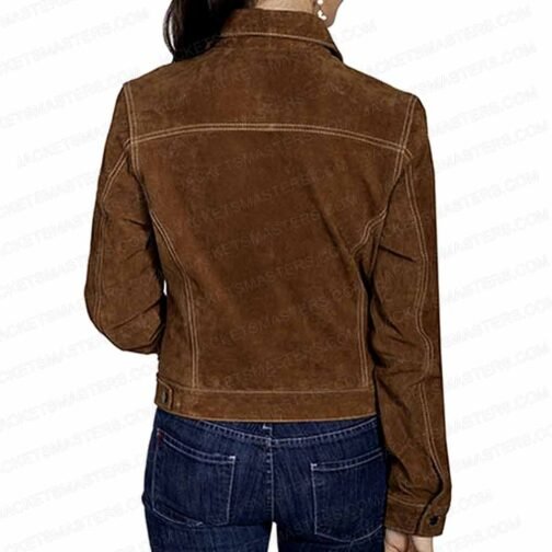 Big Sky Kylie Bunbury Suede Leather Jacket - Image 3