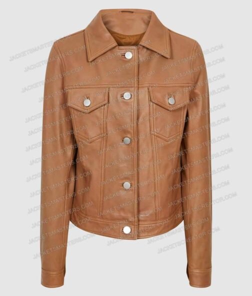 Big Sky Season 3 Katheryn Winnick Brown Jacket - Image 4