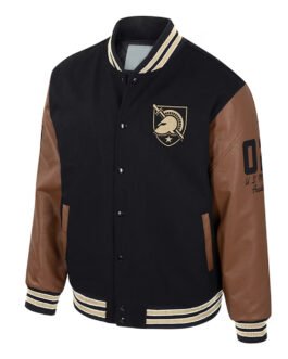 Army Black Knights Black and Brown Letterman Jacket