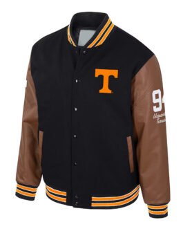Tennessee Volunteers Black and Brown Letterman Jacket