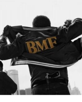 BMF Letterman Bomber Black Jacket