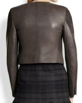 Bolero Dark Brown Leather Jacket