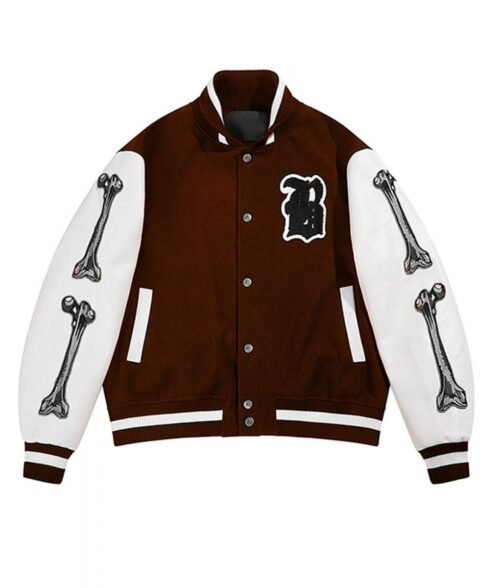 Varsity Boneless Bones Letterman Jacket - Image 2