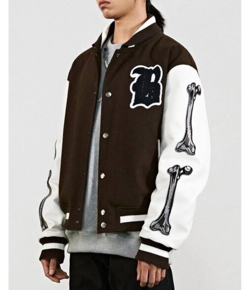 Varsity Boneless Bones Letterman Jacket - Image 7