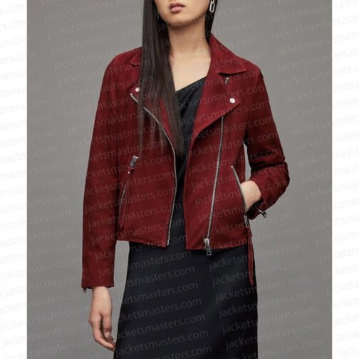 The Vampire Diaries Kat Graham Burgundy Jacket