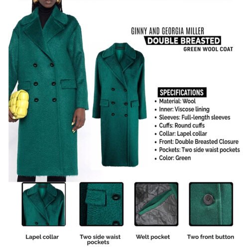 Ginny & Georgia Brianne Howey Green Coat - Image 10