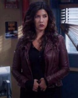 Brooklyn Nine Nine S07 Stephanie Beatriz Leather Hooded Jacket