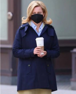 Elizabeth Banks Call Jane Blue Cotton Coat
