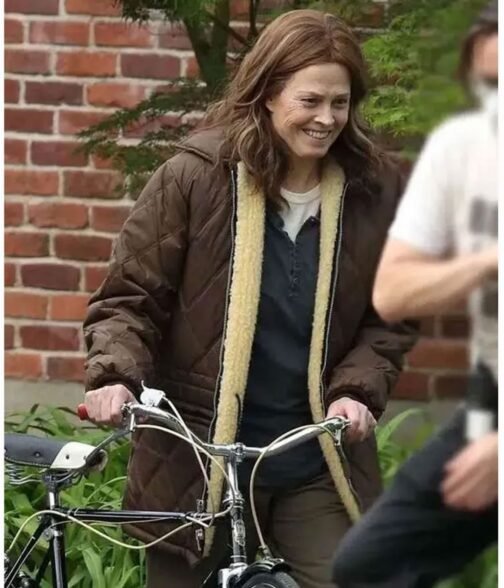 Sigourney Weaver Call Jane Brown Shearling Jacket - Image 5