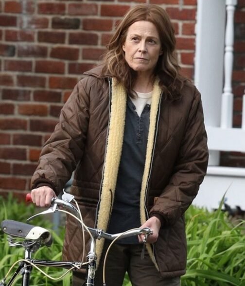 Sigourney Weaver Call Jane Brown Shearling Jacket